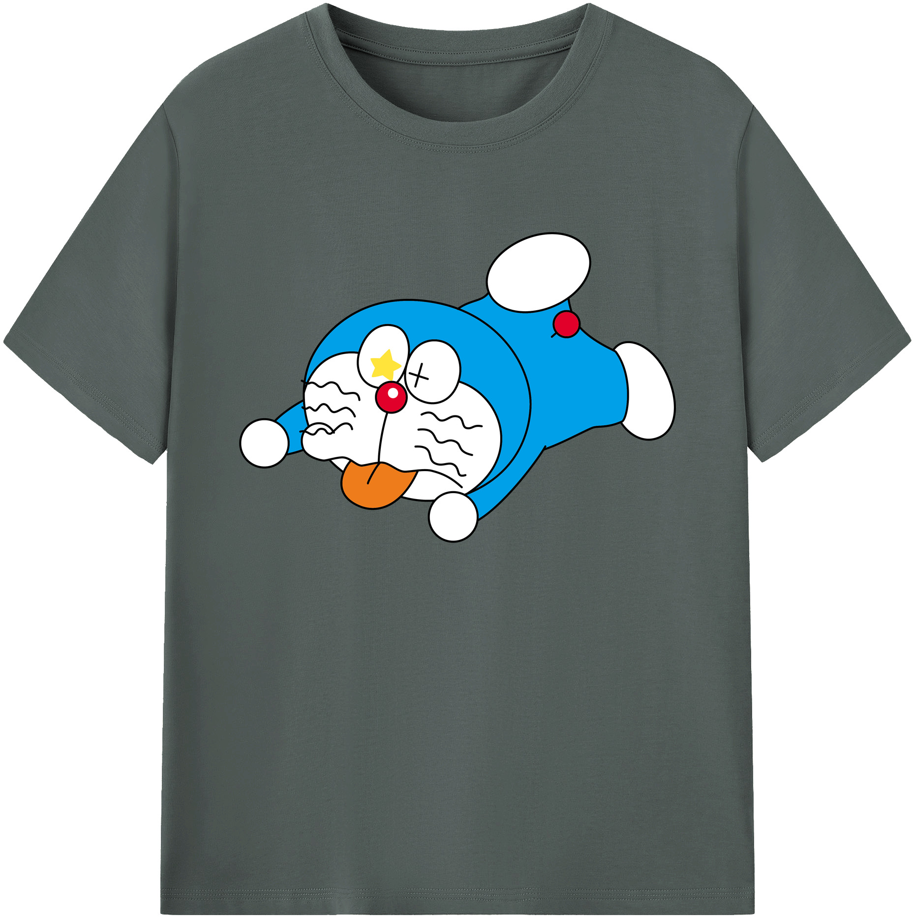 （画像用） ドラえもん Doraemon 綿100％ メンズ半袖Tシャツ｜肌触りやわらか＆通気性
